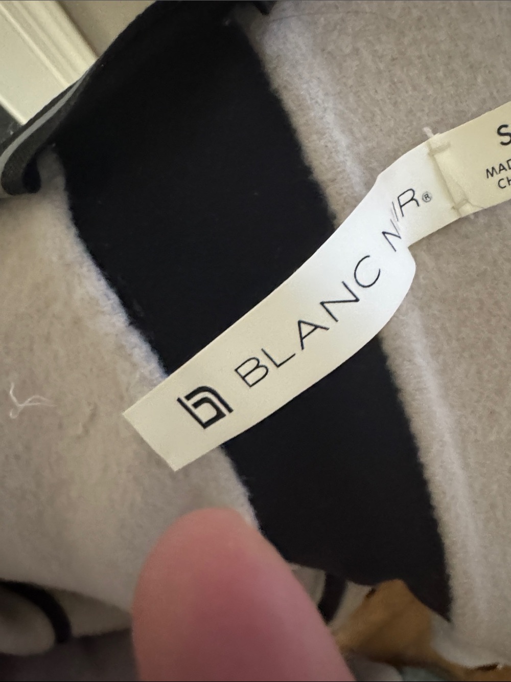 blanc noir Light Gray and Black Belted Trench Coat - Picture 6 of 7